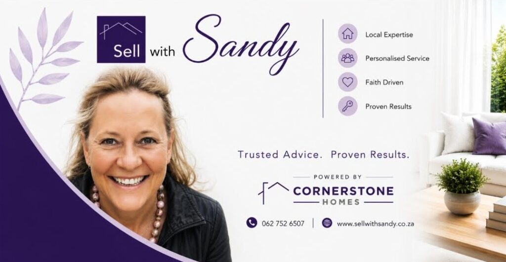 Sell with Sandy from Cornerstone Homes, operating in Randburg as experience Randburg estate agents.